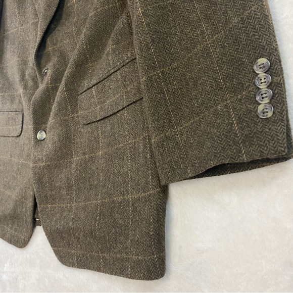Vintage Brooks Brothers Sport Coat Blazer Jacket Mens sz 44 Camel Hair Plaid USA - Picture 7 of 16